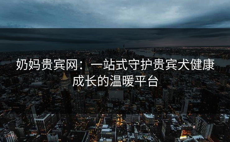 奶妈贵宾网：一站式守护贵宾犬健康成长的温暖平台